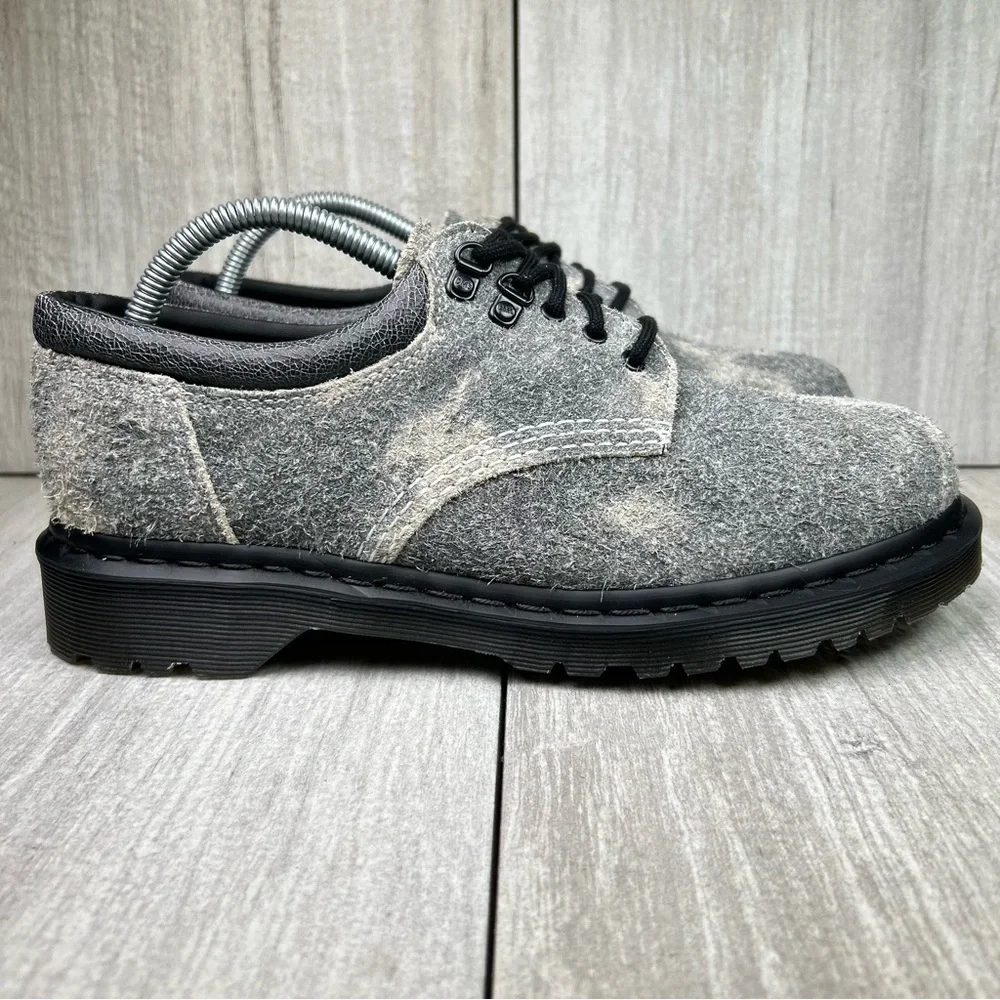 NEW Dr. Martens Docs 8053 Gray Stonewashed Suede Oxfords Men's Size 8 Wmns 9